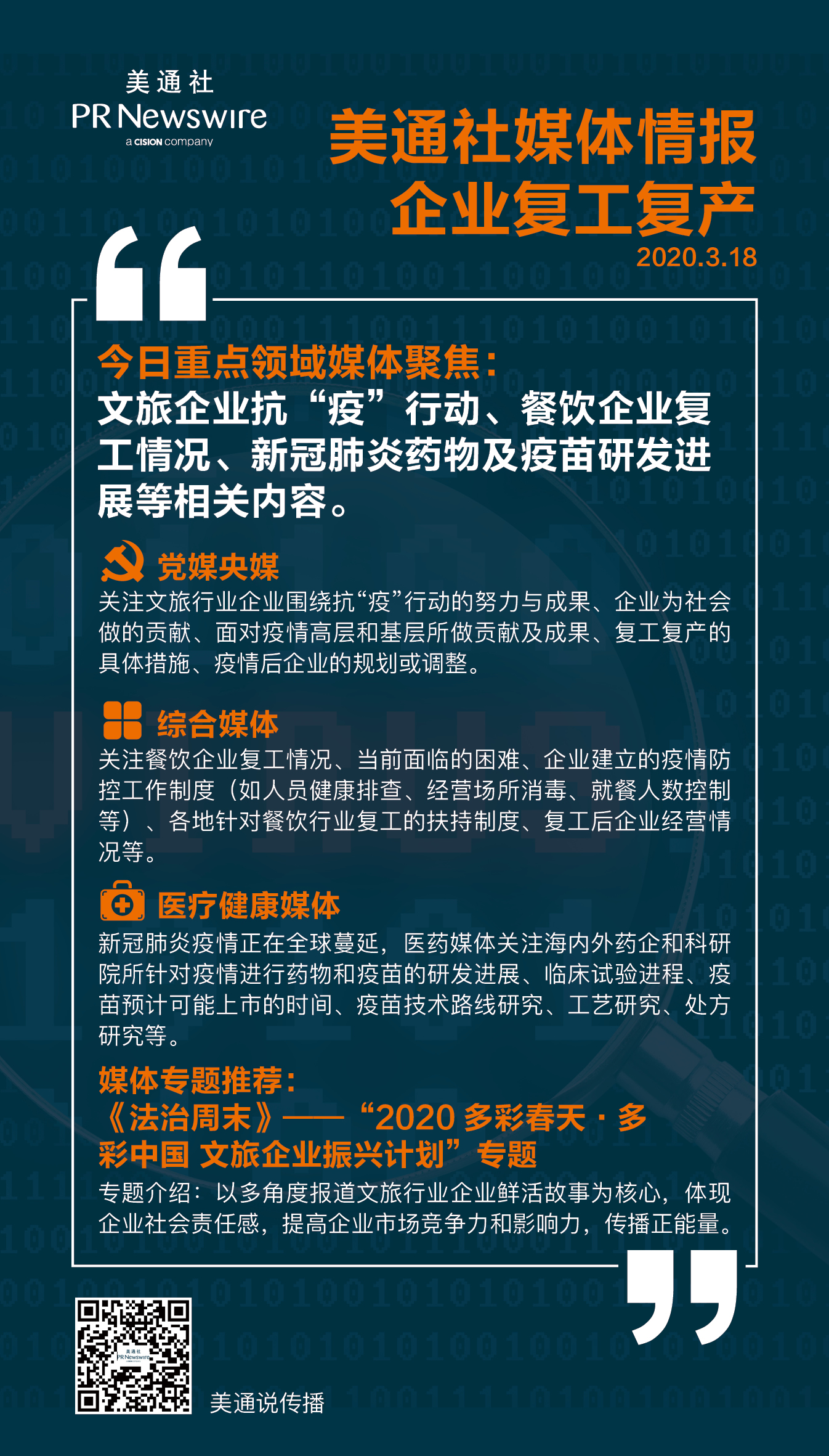【3.20一周媒體聚焦】金融科技、文旅、時尚消費企業(yè)振興與發(fā)展