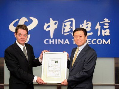 中國電信連續兩年獲選為“亞洲較佳管理公司”
