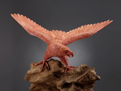 綺麗珊瑚 - 《鵬程萬里》稀世珍貴、展現完美工藝來自深海的紅珊瑚作品