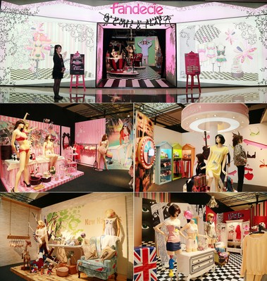 芬狄詩(shī)POP UP STORE藝術(shù)概念店，夢(mèng)幻甜美的Dreaming Girl，活力率性的模特在演繹Sisterhood、森女精靈的New Naturals田園夢(mèng)境、Lucie's World悅動(dòng)的魔幻世界展區(qū)